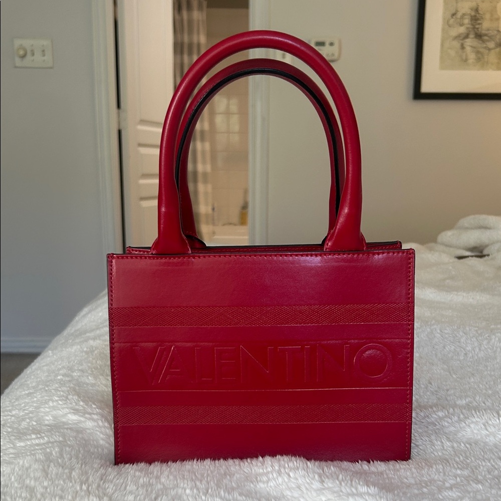 Valentino Bold Red Leather Satchel